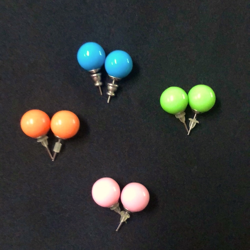 4 Candy Ball Stud Earrings
